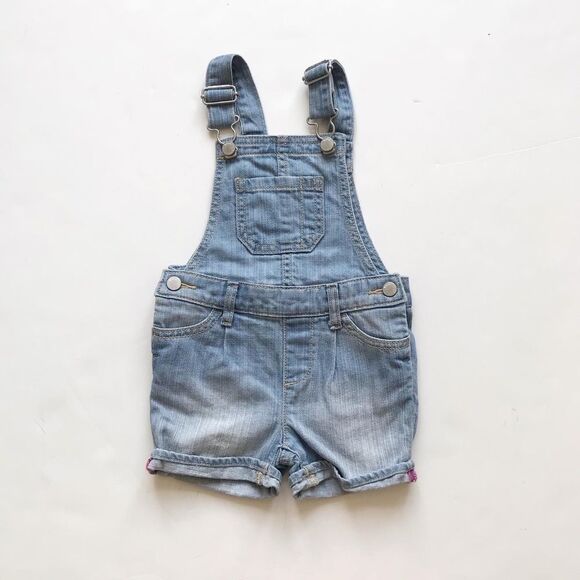 BabyGap factory denim shorts overalls EUC 18-24m - Picture 1 of 4